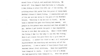 Bloody Sunday Eyewitness Reports