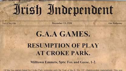 First Game at Croke Park after Bloody Sunday